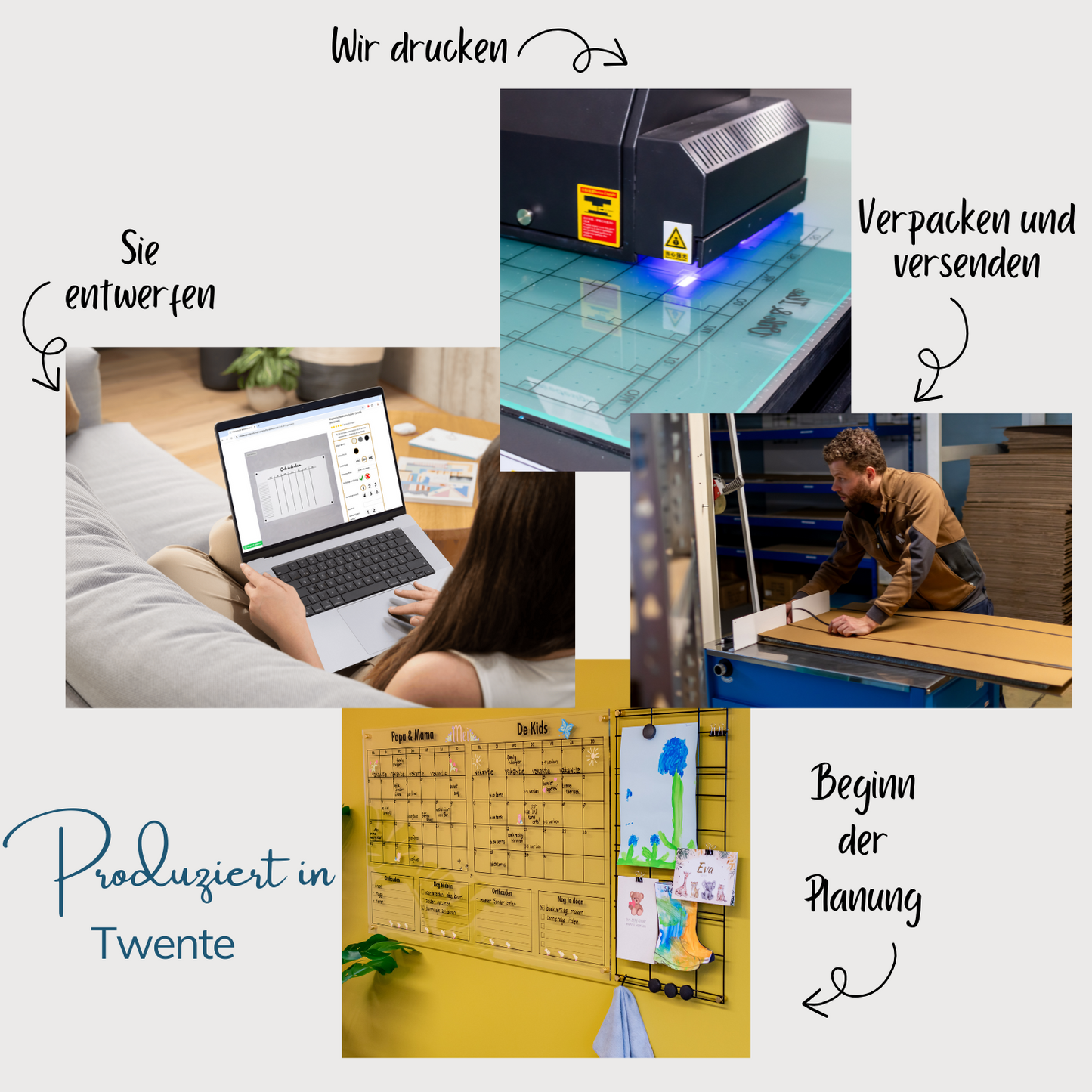 Magnetischer Vertikaler Monatsplaner mit Foto