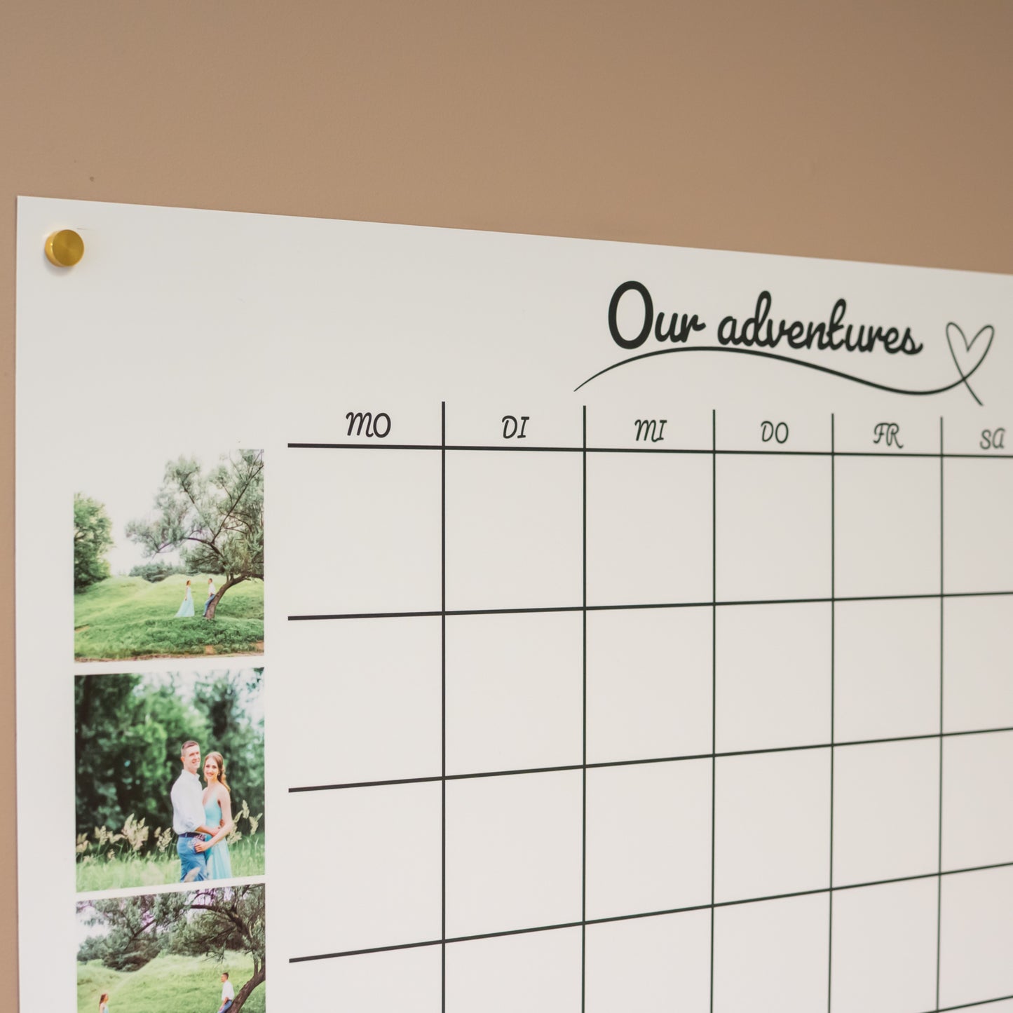 Magnetischer Monatsplaner mit fotos