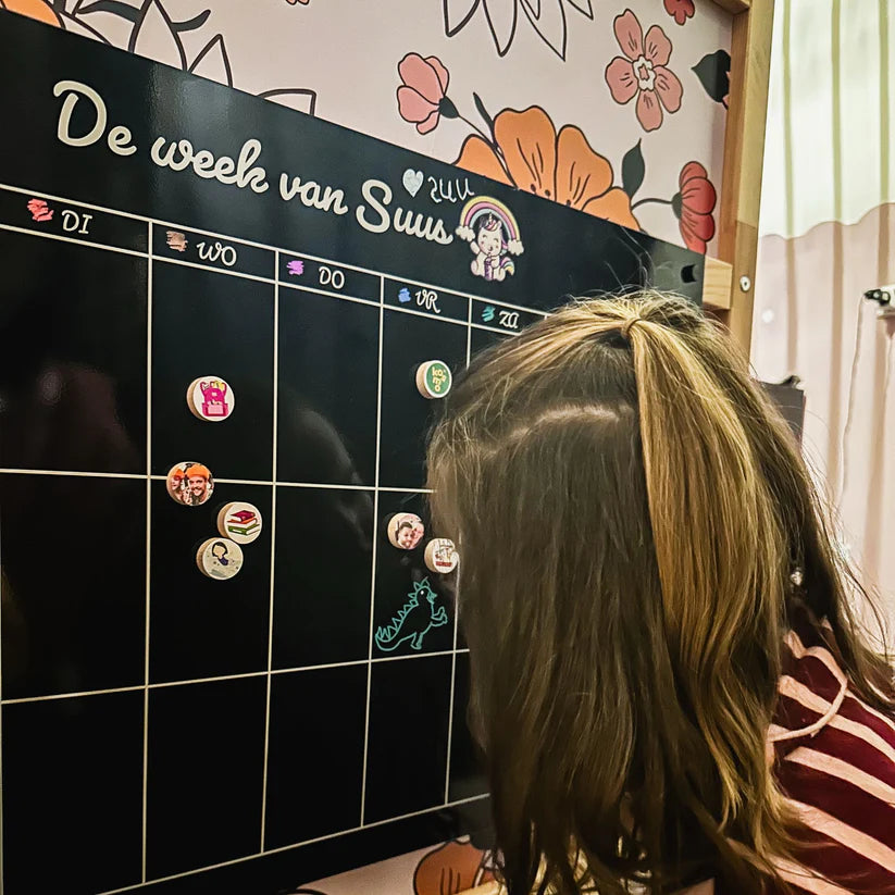 Magnetischer Wochenplaner mit Fotos (1 bis 6 Personen)