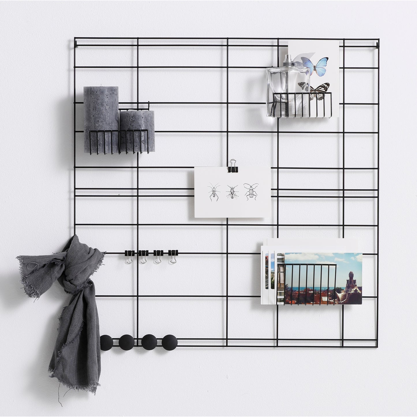 Wandgitter Schwarz 60x60 cm