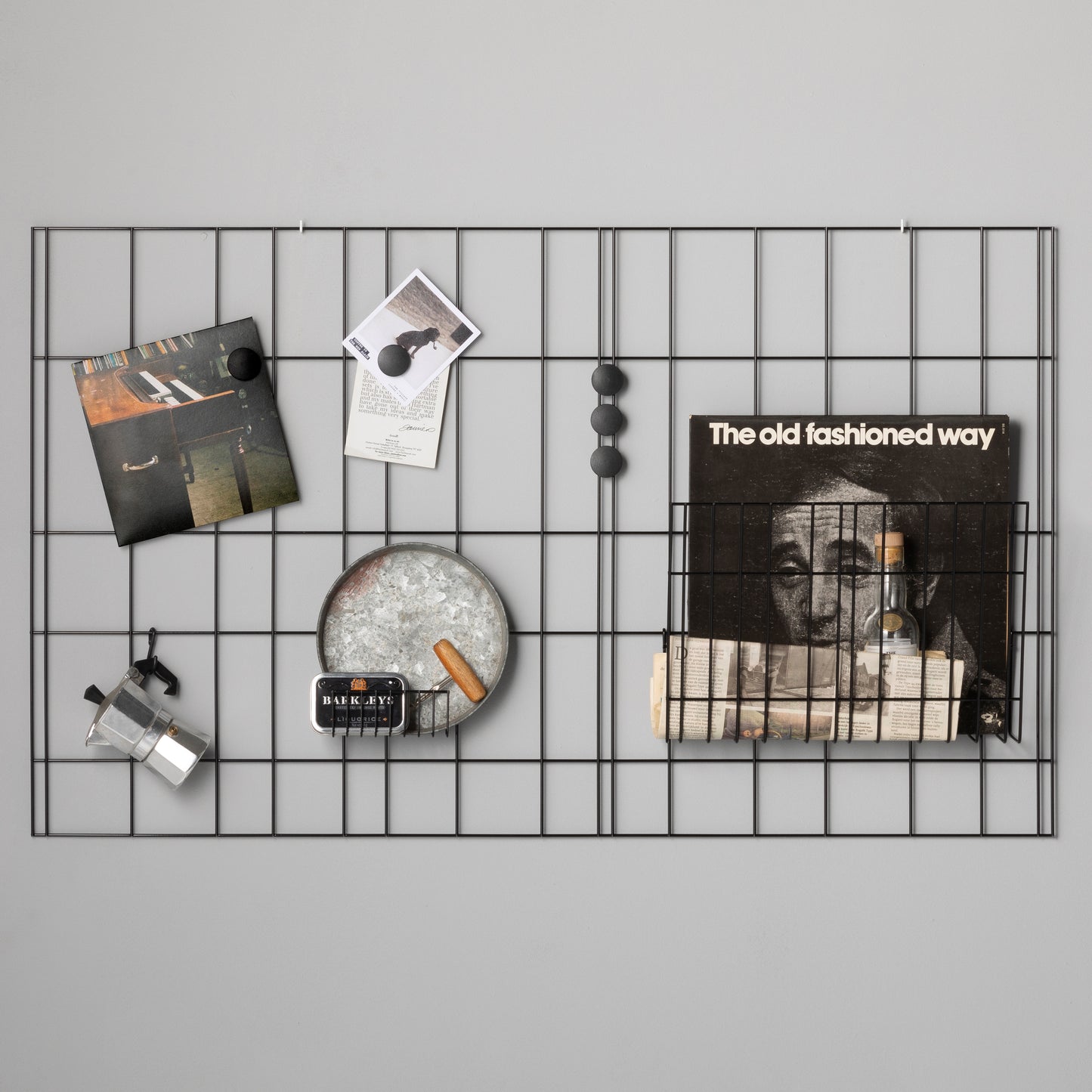 Wandgitter Schwarz 100x60 cm