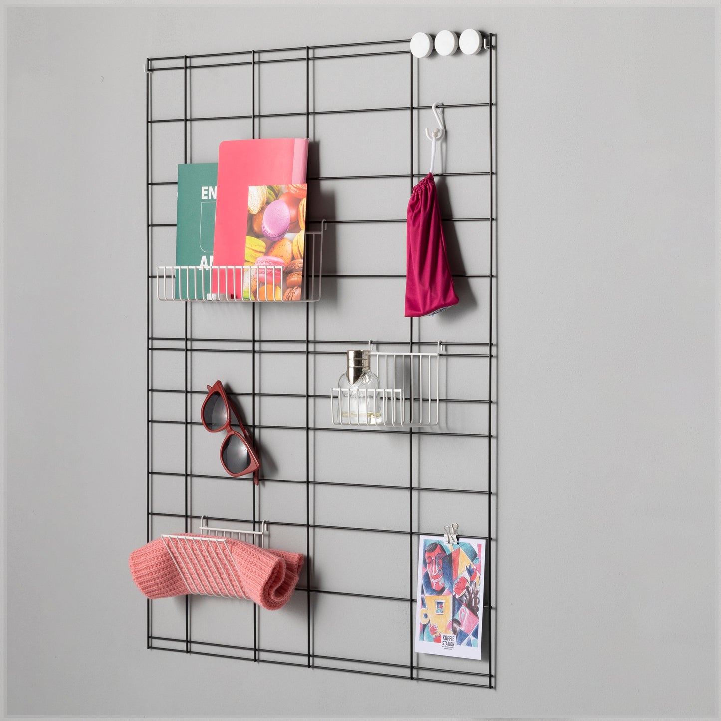 Wandgitter Schwarz 80x60 cm