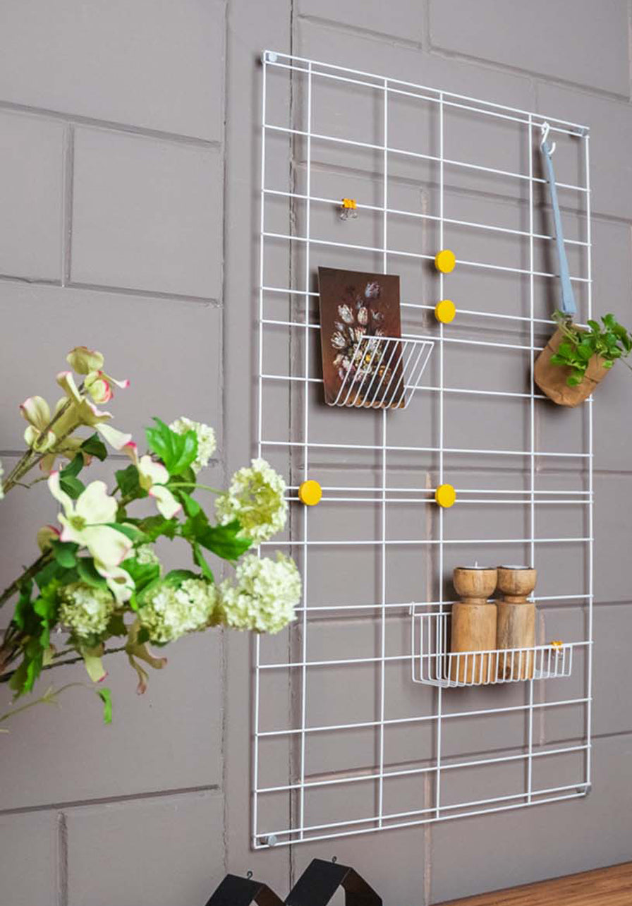 Wandgitter Weiß 100x60 cm